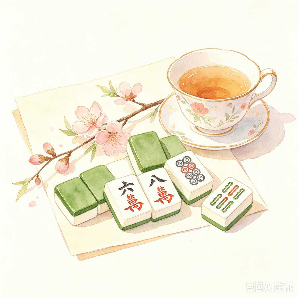 vintage style mahjong set